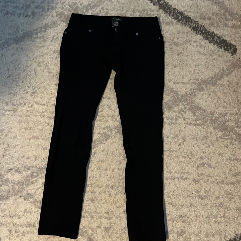 Black stretchy jeggings size medium